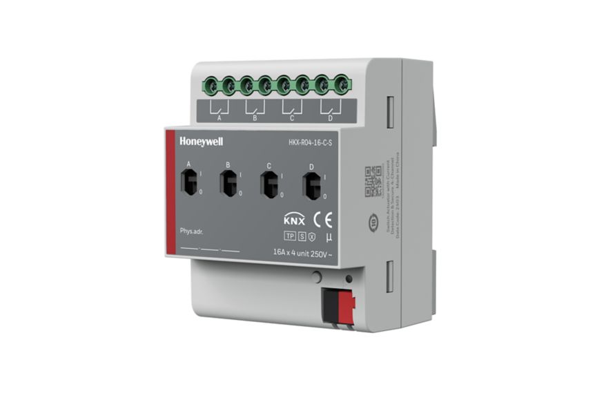 KNX-4路带电流检测开关执行器侧视图.png