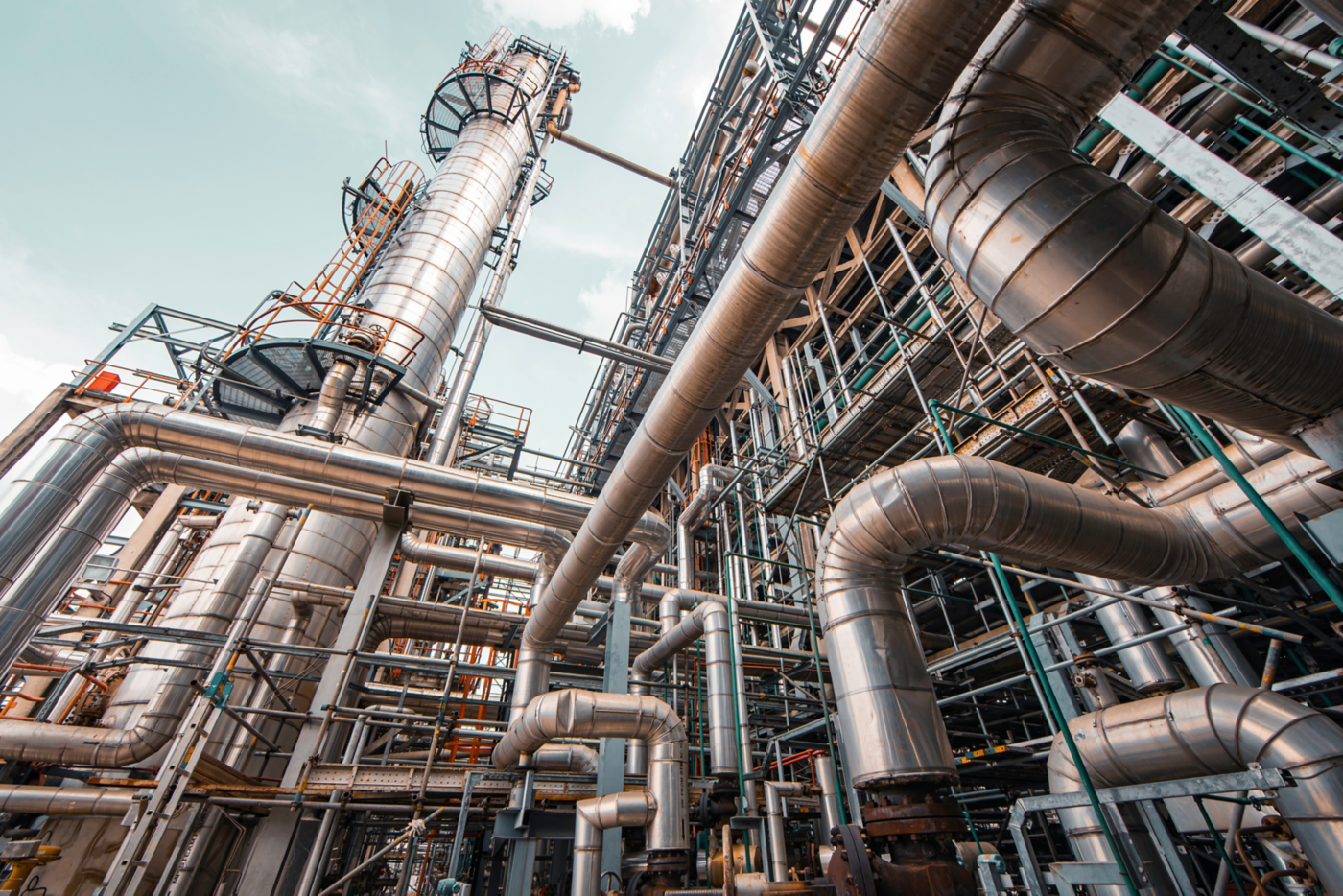 Oil​ refinery​ and​ plant and tower column of Petrochemistry industry in oil​ and​ gas​ ​industrial.